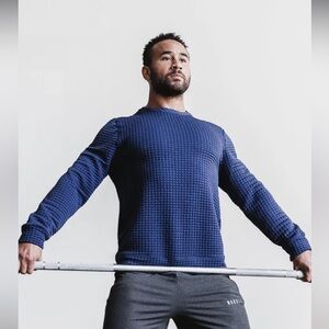 NOBULL mens quilted thermal navy workout shirt size Large